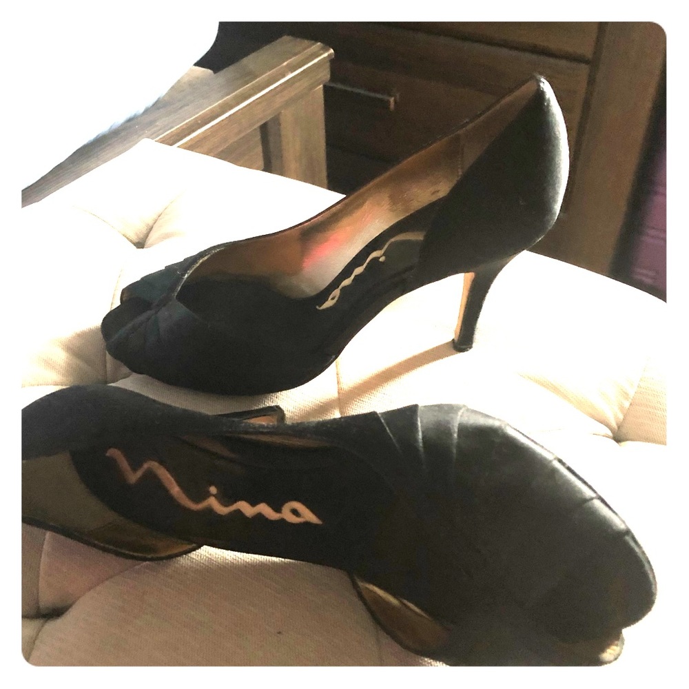 Nina black evening shoes